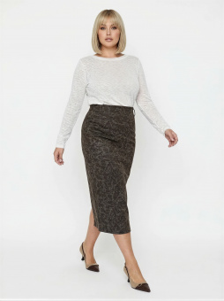 Юбка макси серо-коричневая